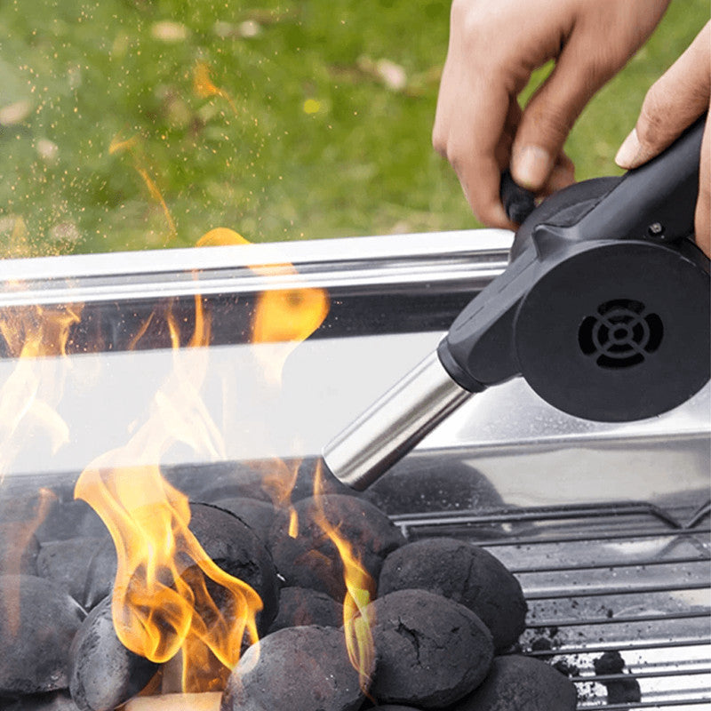Hand-Crank Portable Outdoor Barbeque Bellow Tool