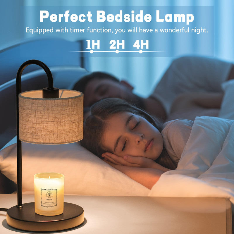 Stepless Candle Warmer Table Lamp, Dimmable Timing Function Ambient Light for Scented Candles, Home Decor Gifts