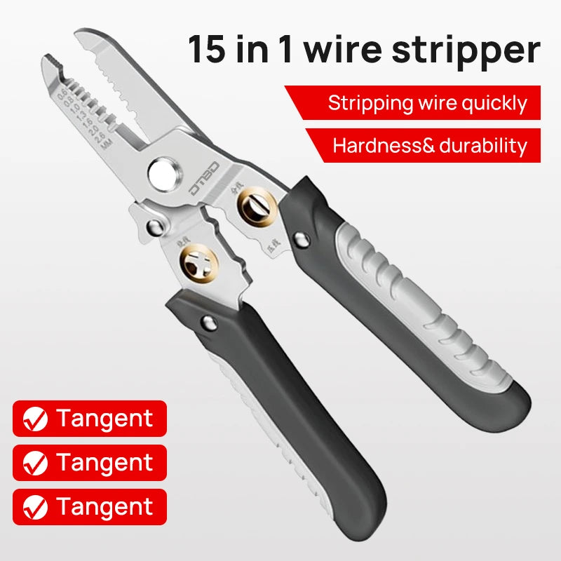 Heavy Duty Electric Cable Stripper & Cutter Multifunctional Wire Repair Tool with Comfort Gripho