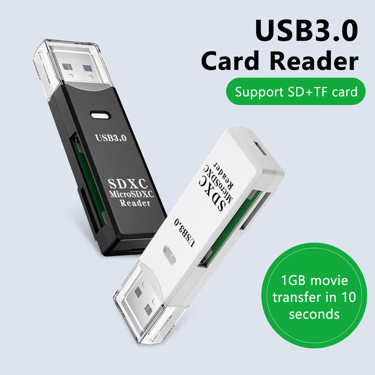 2 in 1 USB 3.0 Card Reader for Micro SD and TF Cards High Speed Adapter