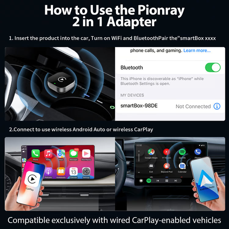 Auto Wireless Adapter, Plug Play CarPlay Wireless, New Wireless CarPlay Adapter, WiFi