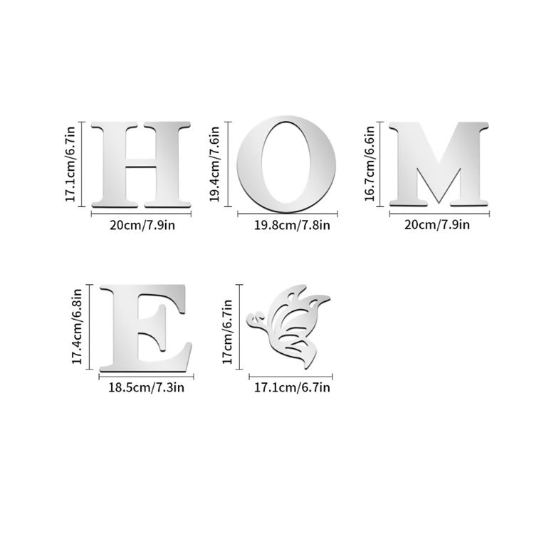 Mirror HOME Wall Sticker for Entryway Decor