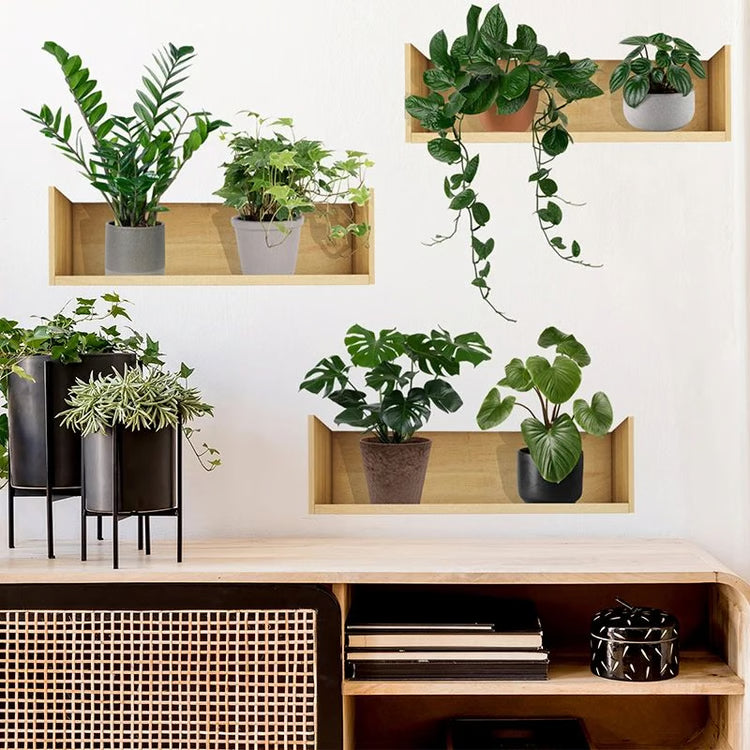 3pcs Plant Wall Sticker Set Home Decor