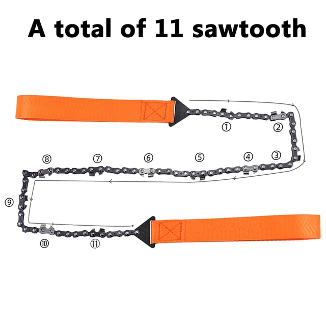 Portable Manual Chain Saw for Camping, Hiking & Outdoor Wood Cutting