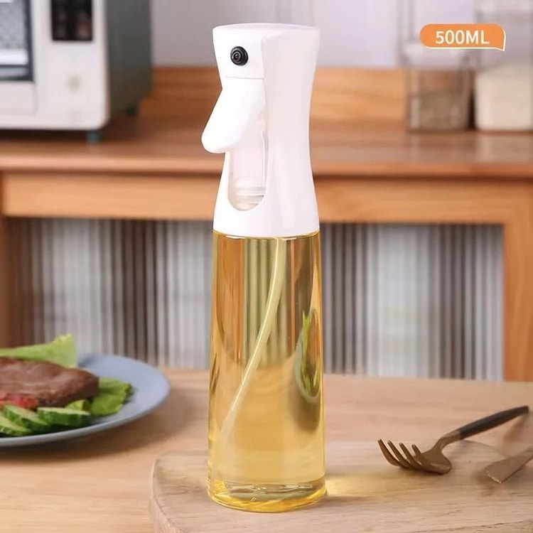 500ml Oil Spray Bottle for Cooking, Refillable Kitchen Oil Sprayer, Handheld Oil Dispenser for Cooking, Baking, Grilling and Food Preparation