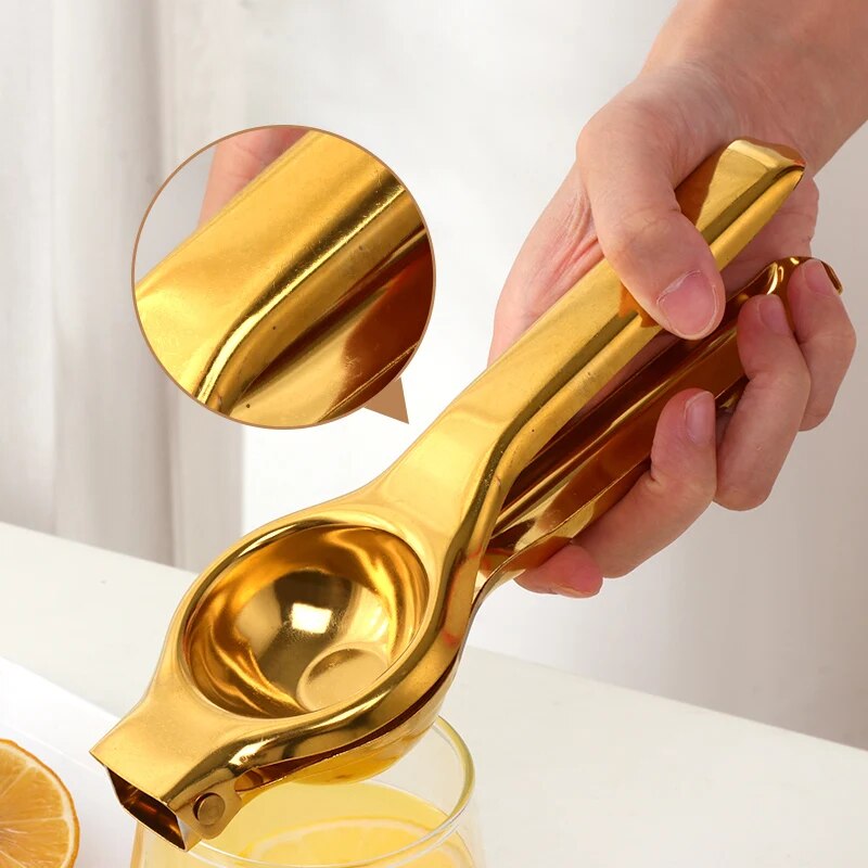 Stainless Steel Manual Juicer: Handy Lemon & Orange Squeezer for Home Kitchen