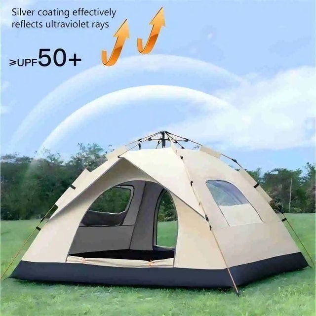 2-Door Outdoor Sunshade Camping Shelter Tent