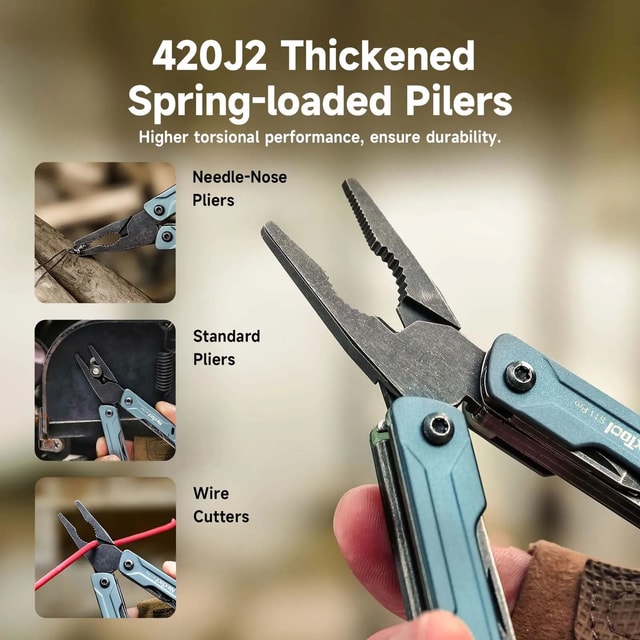 12-in-1 Compact Folding Multi-Tool with Pliers, Scissors & Screwdrivers