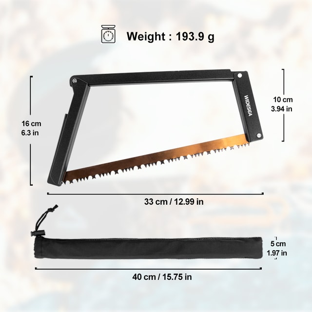 32cm Folding Camping Saw with Manganese Steel Blade for Pruning & Wood Cutting