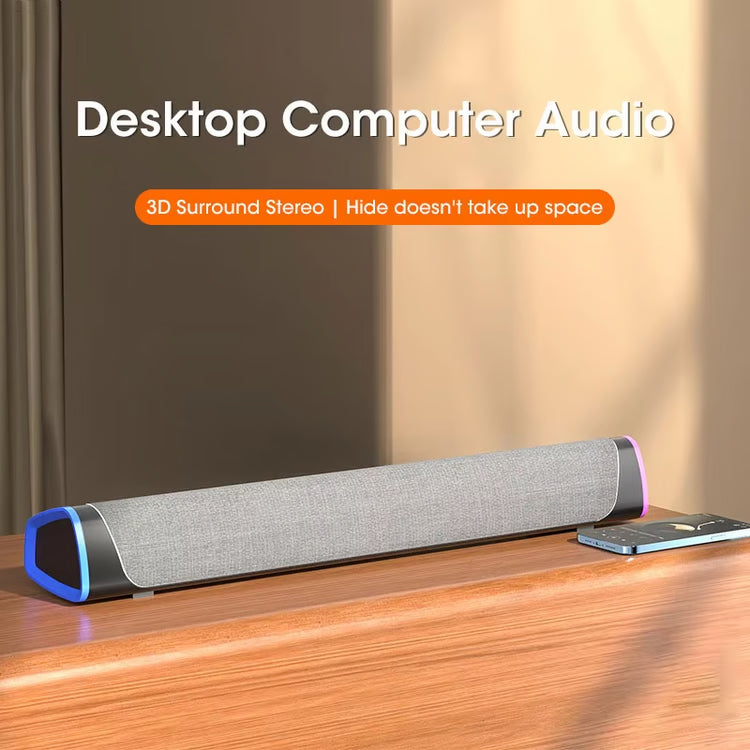 Wireless Bluetooth Speaker Bar with Stereo Sound & Subwoofer for Laptops and PCs – Wired Speaker