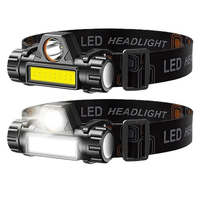 Rechargeable LED Headlamp with Magnetic Base – Waterproof USB Head Torch for Outdoor Use
