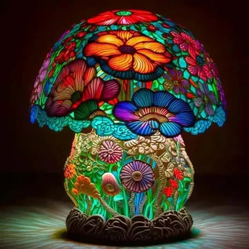 Stained Glass Plant Series Table Lamp