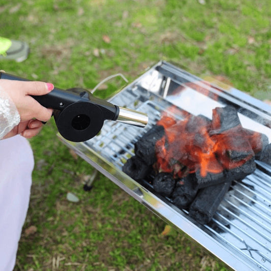Hand-Crank Portable Outdoor Barbeque Bellow Tool