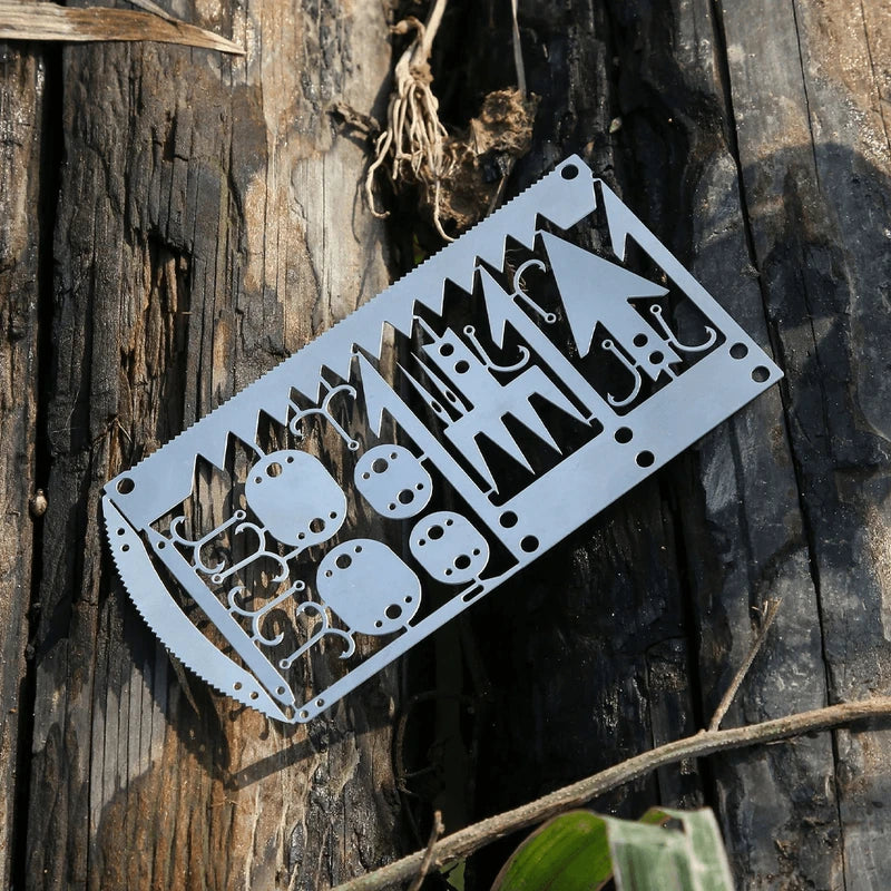 22-In-1 Multifunctional Survival Tool Card Sized Fits In Wallets