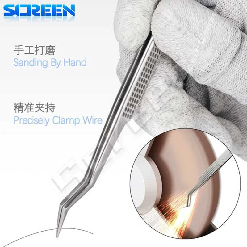 Professional Solder Tweezers for Electronics, MECHANIC AAX Precision Positioning Tool with Non-Slip Grip & Durable