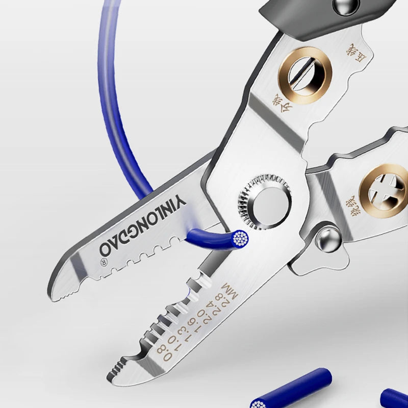 Heavy Duty Electric Cable Stripper & Cutter Multifunctional Wire Repair Tool with Comfort Gripho