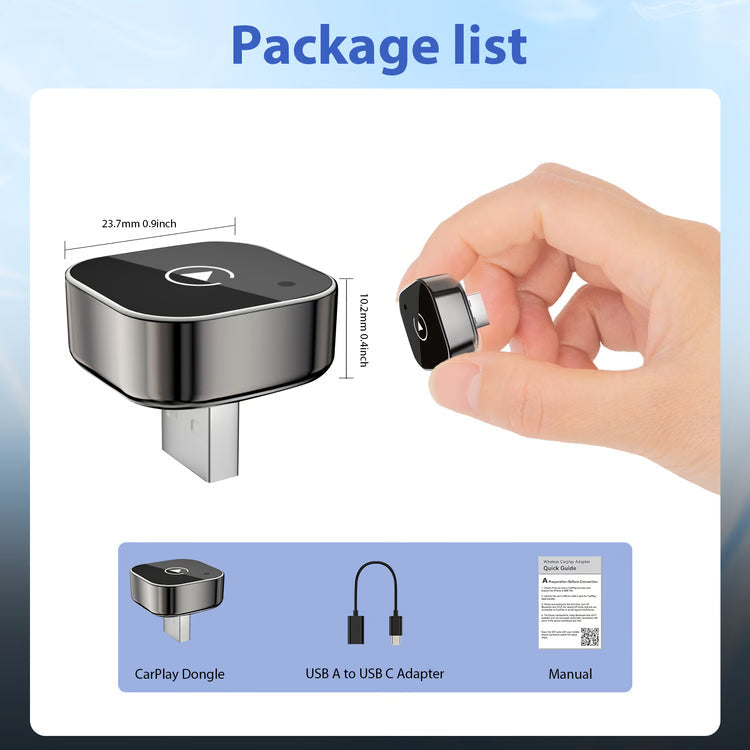 Auto Wireless Adapter, Plug Play CarPlay Wireless, New Wireless CarPlay Adapter, WiFi