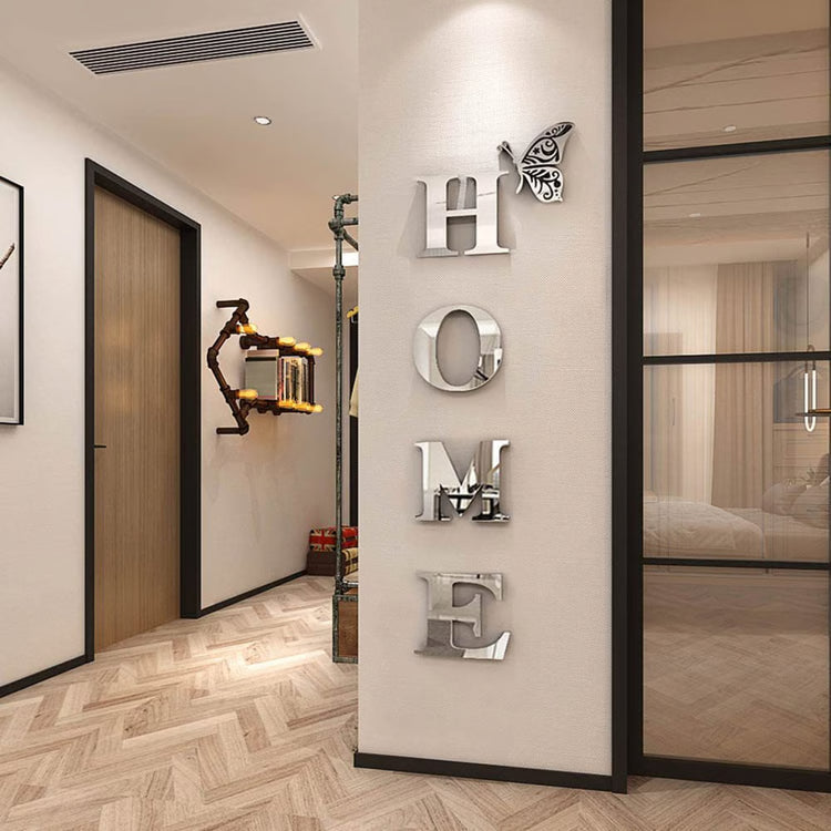 Mirror HOME Wall Sticker for Entryway Decor