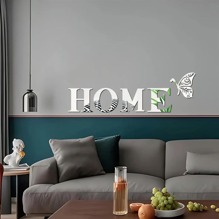 Mirror HOME Wall Sticker for Entryway Decor