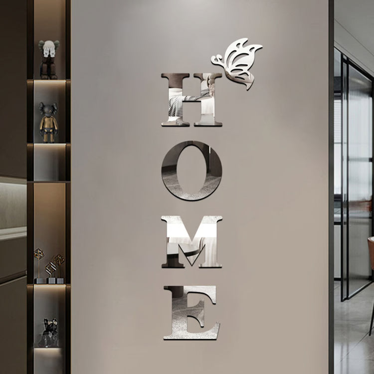 Mirror HOME Wall Sticker for Entryway Decor