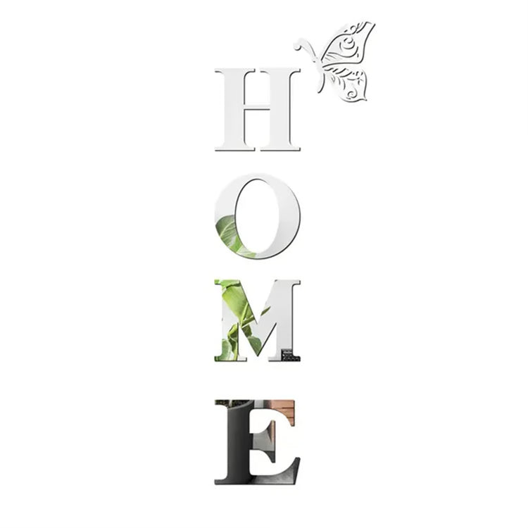Mirror HOME Wall Sticker for Entryway Decor