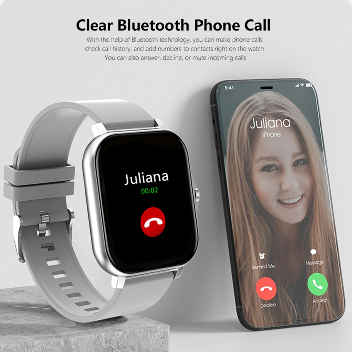 Waterproof Sports Smart Watch Fitness Tracker Health Monitor Wireless Call Smartwatch for Men Women