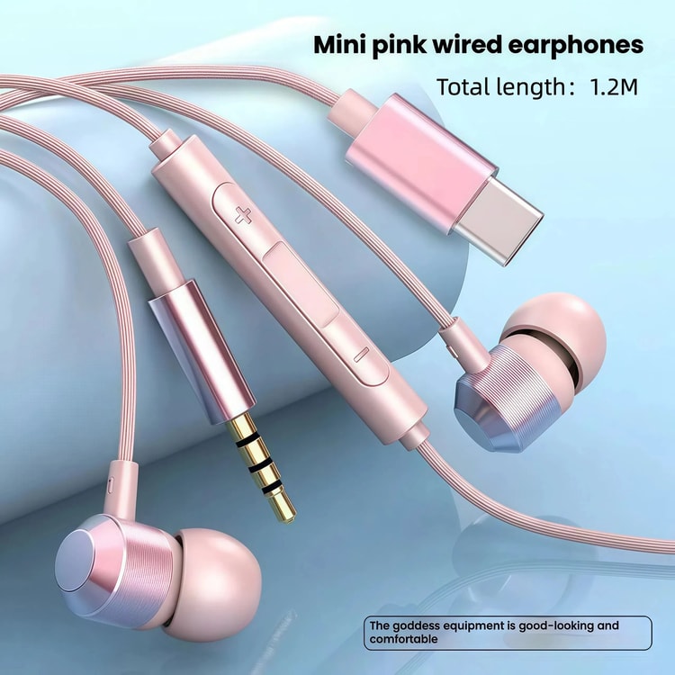 Universal HiFi USB-C Wired Earbuds with Digital Chip and 1.2M Cable