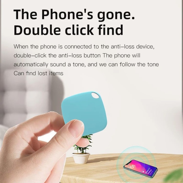 Mini Bluetooth Tracker AntiLost Device Smart Finder Locator for Kids Pets Wallet Bag Key Round Tracking Tag