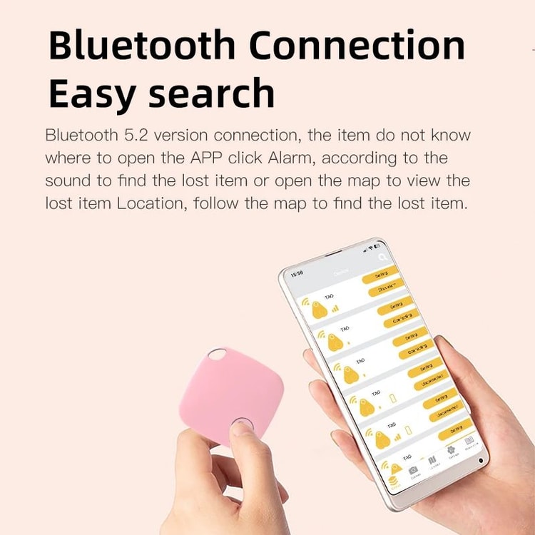Mini Bluetooth Tracker AntiLost Device Smart Finder Locator for Kids Pets Wallet Bag Key Round Tracking Tag