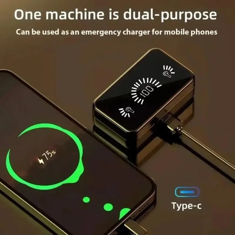Wireless Bluetooth Earbuds with LED Display, Bluetooth Earbuds & Touch Control