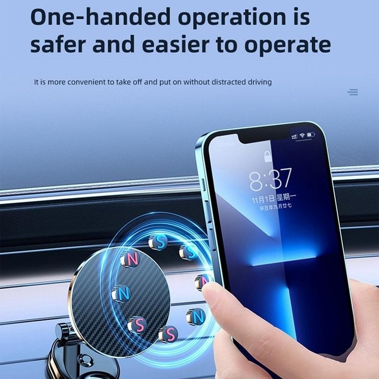 Magnetic Car Phone Holder for Dashboard Navigation