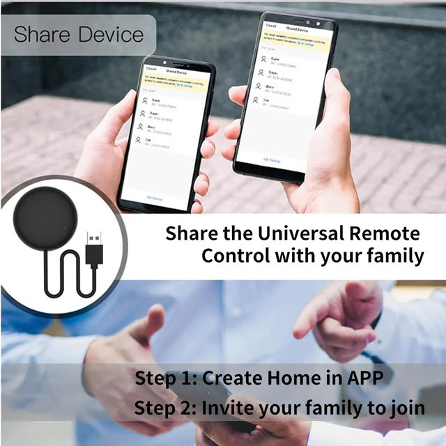 Smart Universal Remote Control for TVs & Air Conditioners with Voice Assistant Compatibility