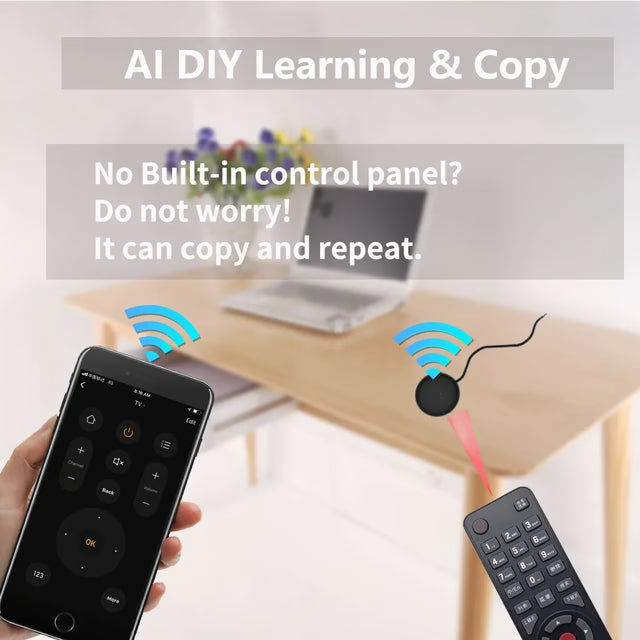 Smart Universal Remote Control for TVs & Air Conditioners with Voice Assistant Compatibility