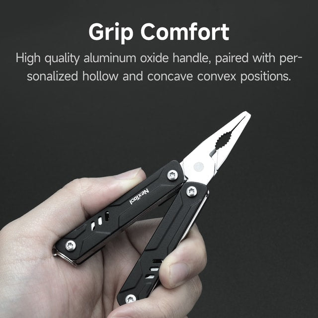Compact Portable Multi-Tool Pliers with Scissors, Screwdrivers & Bottle Opener
