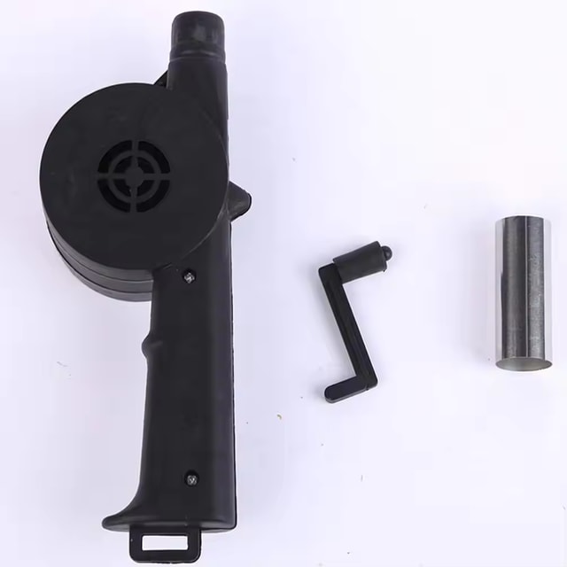 Portable Hand-Crank Barbecue Fan for BBQ, Camping & Outdoor Cooking