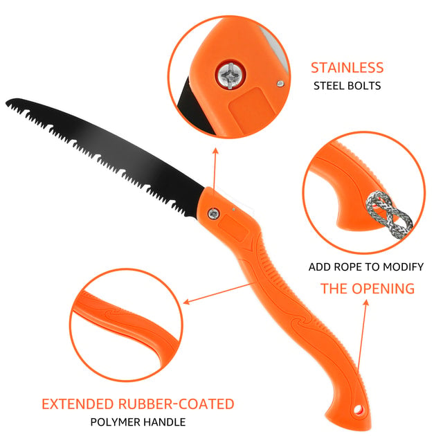 10-Inch Folding Saw with Manganese Steel Blade for Wood Cutting & Pruning