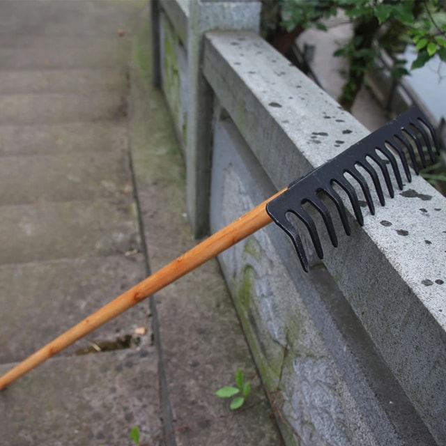 Garden Rake for Leaf Collection, Pine Needles & Soil Maintenance
