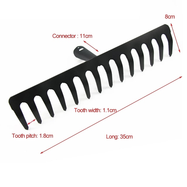 Garden Rake for Leaf Collection, Pine Needles & Soil Maintenance