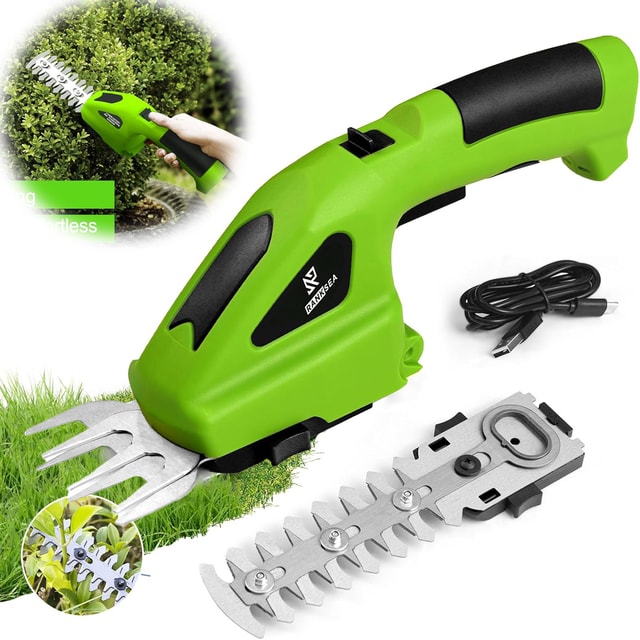 Cordless Rechargeable Hedge Trimmer for Shrubs, Grass & Garden Maintenance