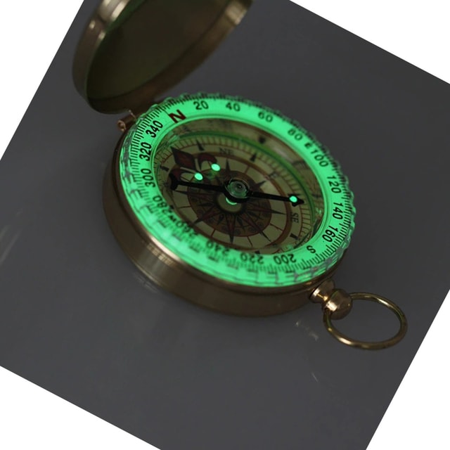 Portable Brass Compass for Hiking, Camping & Outdoor Navigation