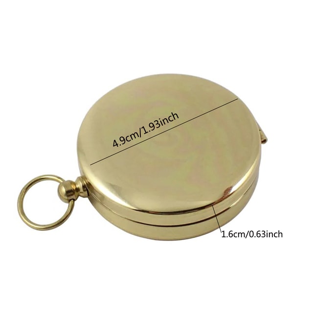 Portable Brass Compass for Hiking, Camping & Outdoor Navigation