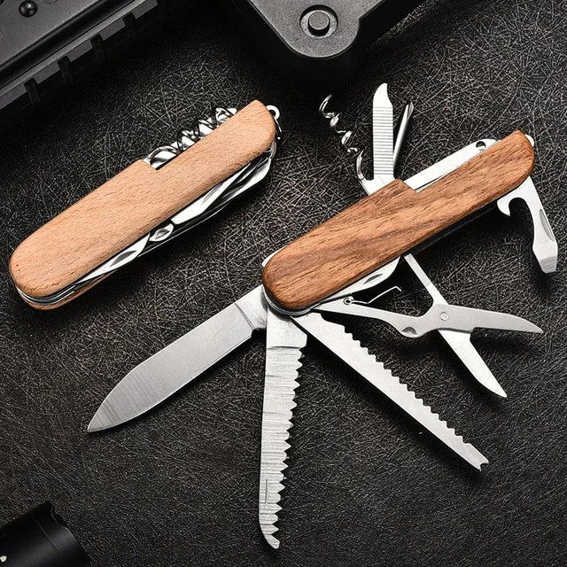 Multifunctional Folding Pocket Tool with Blade, Scissors & Bottle Opener
