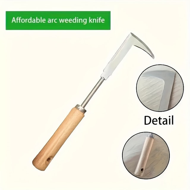 Stainless Steel Weeding Tool for Soil Loosening, Herbs & Bonsai Gardening