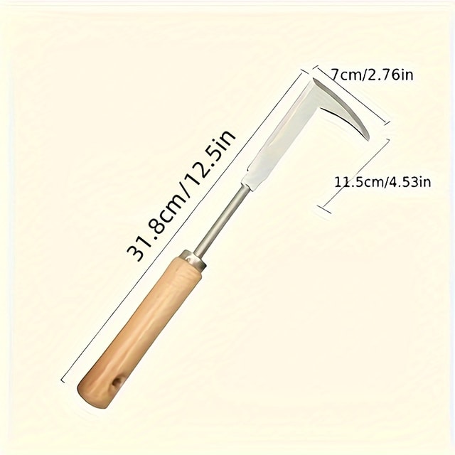 Stainless Steel Weeding Tool for Soil Loosening, Herbs & Bonsai Gardening