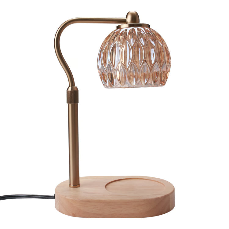 Retro Candle Warmer Table Lamp – Aromatherapy Lamp with Dimmer, Timer & Adjustable Height for Scented Candle Decor