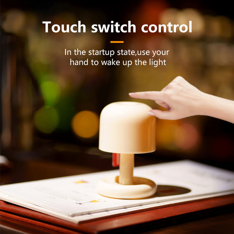USB Rechargeable Mushroom Lamp – LED Table Lamp, Mini Sunset Night Light for Bedside, Desk & Room Decor