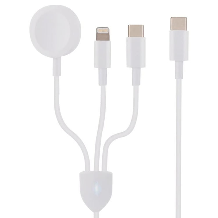 3-in-1 USB-C Charging Cable – Magnetic Watch Charger with Lightning & Type-C Fast Charging, 1.2m