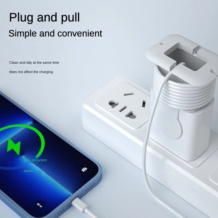 Travel Charger Storage Case, Data Cable Winder, Portable Cable Organizer Pouch, Protective Carrying Case for Chargers and Accessories