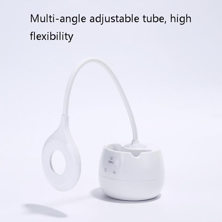 Rechargeable LED Desk Lamp with Pen Holder – 3-Level Adjustable Study Light