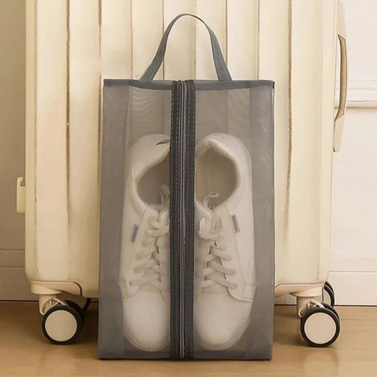 Travel Shoe Bag with Zipper, Shoe Storage Organizer, Portable Footwear Packing Bag, Reusable Shoe Pouch for Luggage and Home